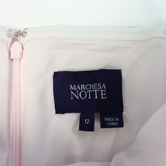 NEW Marchesa Notte Strapless Floral Gown Lilac 12 - Picture 5 of 11